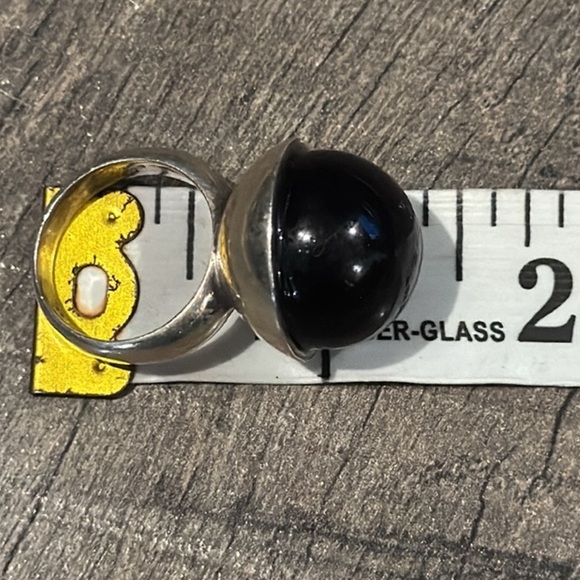 Authentic Tous designer 925 Sterling silver onyx ring - Picture 6 of 6